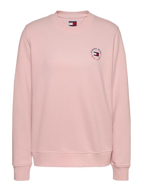 Tommy Jeans Sweatshirt 'ESSENTIAL'  rosé / rød / sort