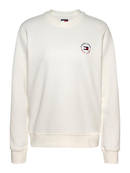 Se Tommy Jeans Sweatshirt 'ESSENTIAL'  marin / rød / hvid ved About You