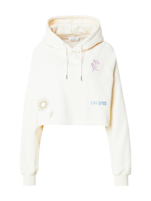 OH APRIL Sweatshirt 'Scribble'  lysebeige / lyseblå / brun / lilla