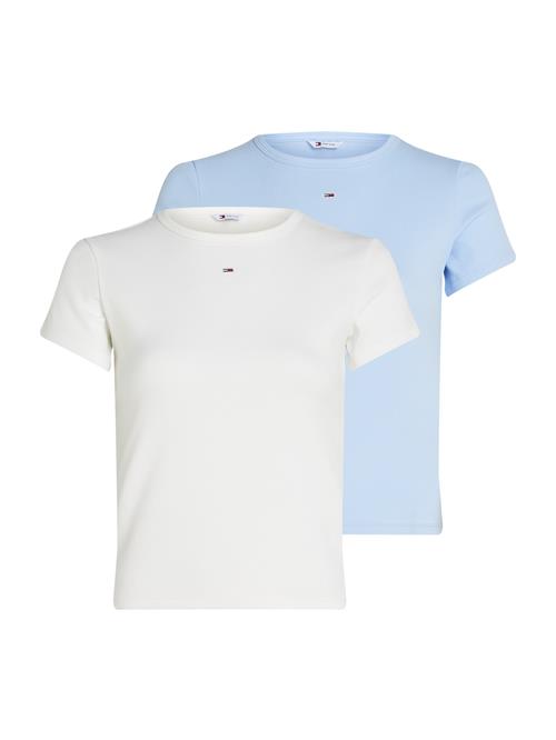 Tommy Jeans Shirts 'ESSENTIAL'  pastelblå / hvid