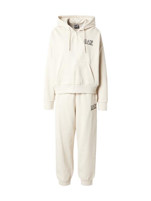 EA7 Emporio Armani Joggingdragt 'TRAIN VISIBILITY'  creme / sort