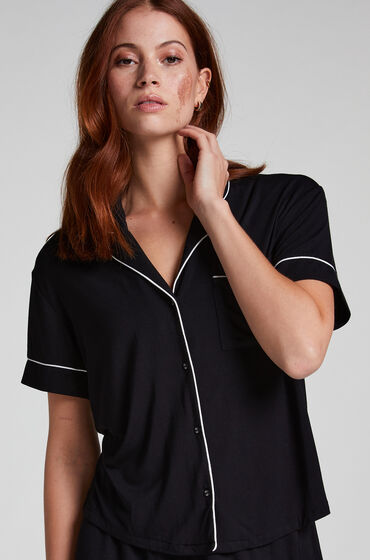 Hunkemöller Kortærmet jerseyjakke Essential sort