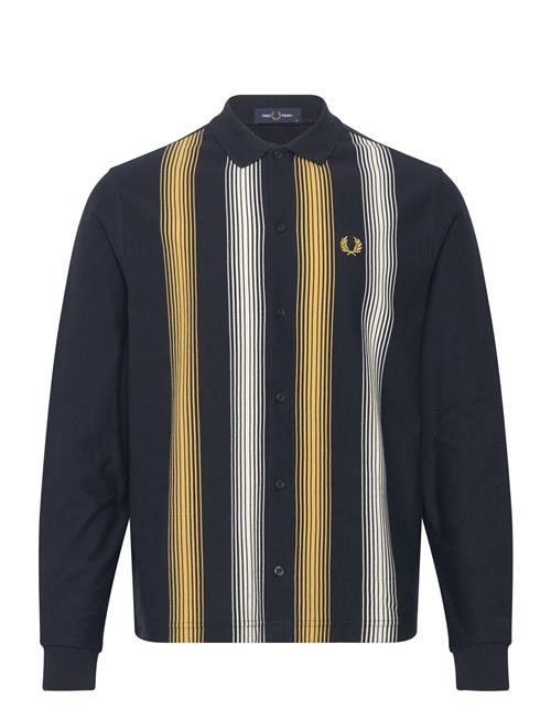 Se Ombre Stripe Ls Polo Shirt Fred Perry Navy ved Booztlet