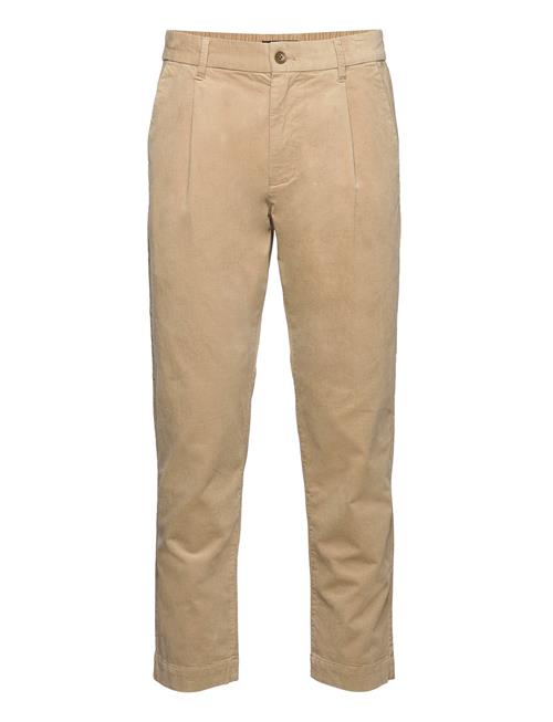 Men Pants Woven Cropped Esprit Collection Beige