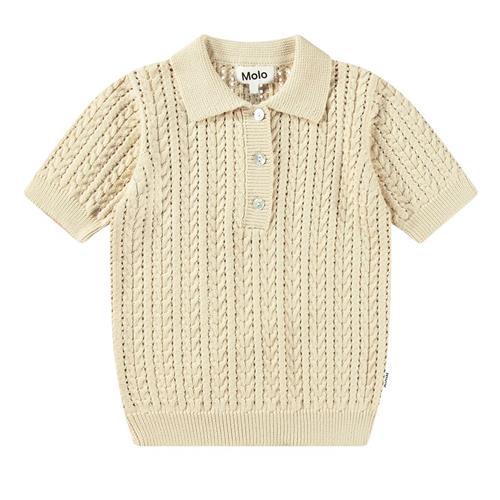 Molo Gretel Knitted Polo Shirt Brazilian Sand | Beige | 110/116 cm