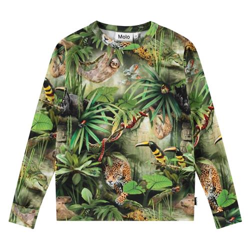 Se Molo Rill Long Sleeve T-shirt Jungle Animals 104cm  Grøn  104 cm  mand ved Babyshop