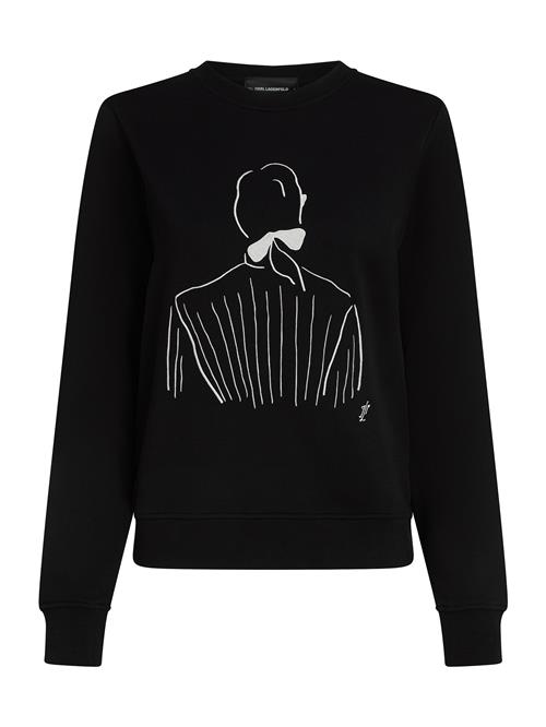Karl Lagerfeld Sweatshirt 'Karl Lagerfeld x Jorge Parra'  sort / hvid
