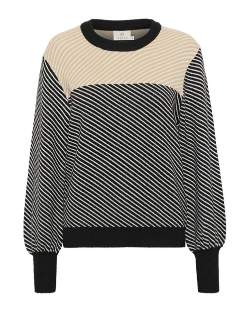 Se Kaffe Pullover 'Miona'  beige / sort / hvid ved About You