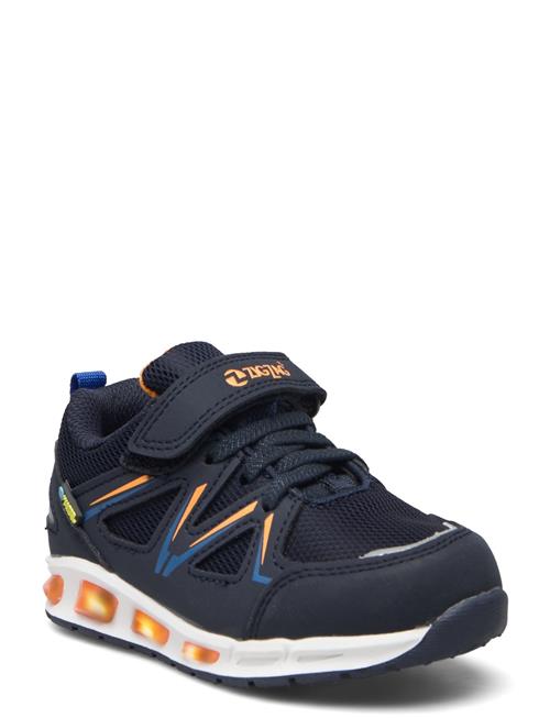 Kemsite Kids Shoe W/Lights Wp ZigZag Navy