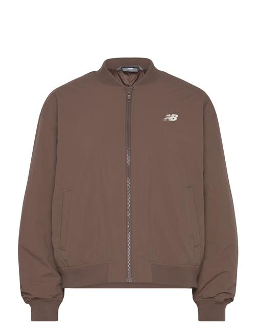 Graphic Woven Bomber Jacket New Balance Brown