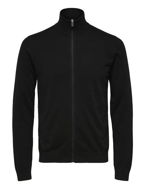 Slhberg Full Zip Cardigan Noos Selected Homme Black