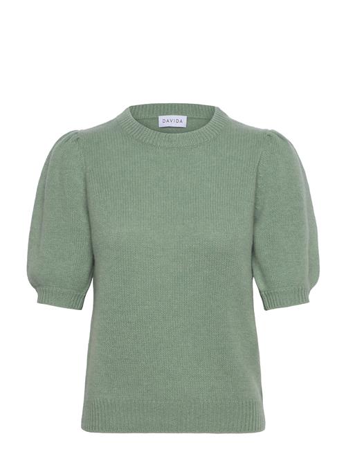 Se Puff Sleeve T-Shirt Davida Cashmere Green ved Booztlet