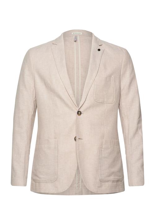 Cotton Linen Blazer Tom Tailor Beige