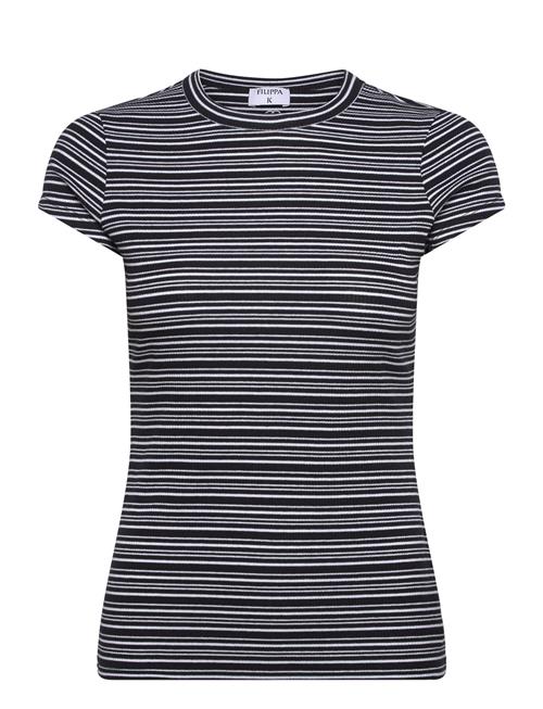 Striped Fine Rib Tee Filippa K Black