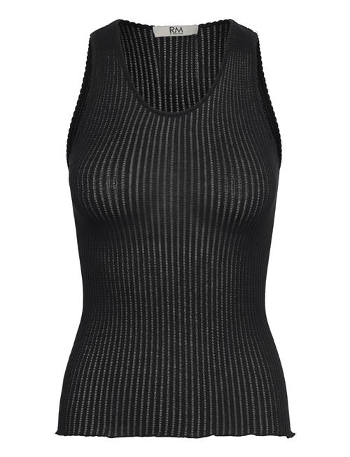 Rmwbaku Viscose U-Neck Tank Top RM By Rosemunde Black