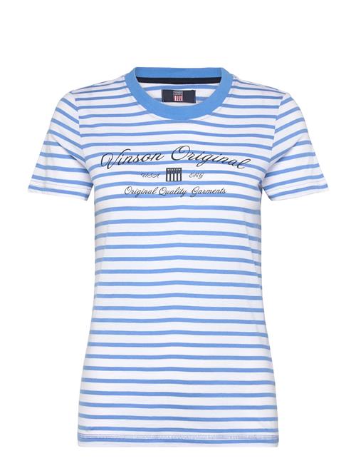 Se Layla Striped Reg Sj Vin W Tee VINSON Blue ved Booztlet