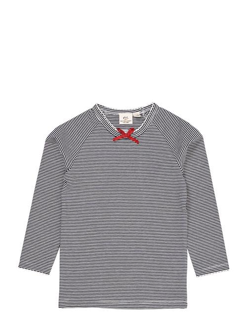 Striped Ls Tee W. Bow Copenhagen Colors Navy