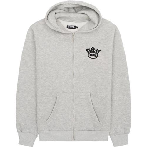 Royal Bucking Zip-sweatshirt Grey Melange