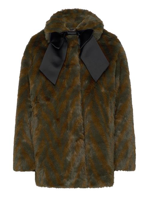 A-Line Faux Fur Coat Scotch & Soda Khaki