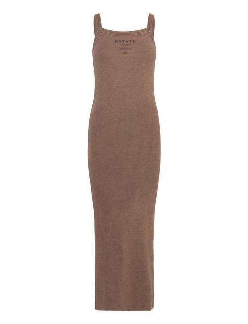 Ribbed Maxi Dress ROTATE Birger Christensen Brown