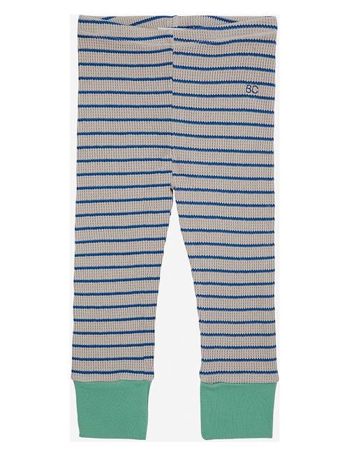 Baby Stripes Waffle Leggings Bobo Choses Blue