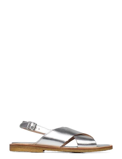 Sandals - Flat - Open Toe - Op ANGULUS Silver