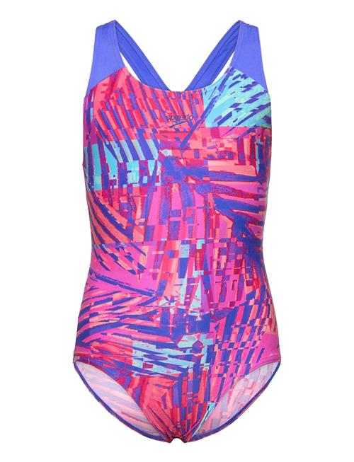 Girls Digital Allover Splashback Speedo Blue