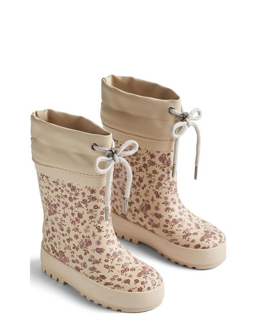 Rubber Boot Thermo Print Wheat Beige