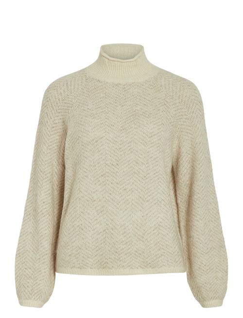 Vilory High Neck L/S Knit Top - Noos Vila Cream