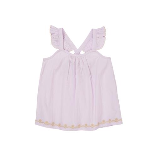 Copenhagen Colors Top Med Frynser I Poplin Lavender 98 cm  Lilla  98 cm  kvinde