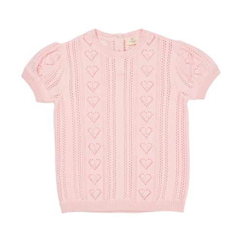 Copenhagen Colors Strikket Pointellebluse Med Perler Ballerina 104cm  Lyserød  104 cm  kvinde