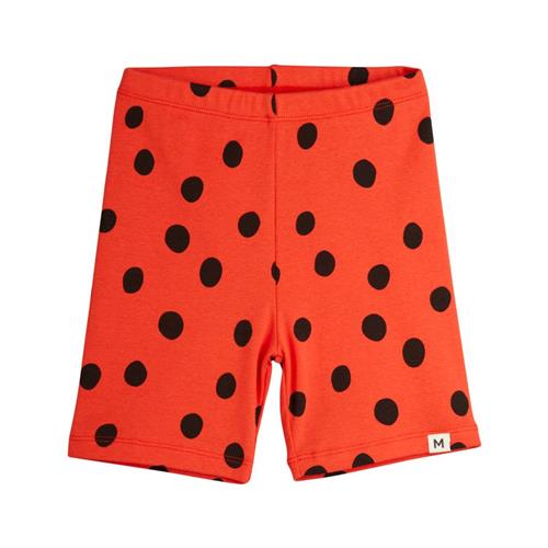 Se Mini Rodini Dots Aop Bike Shorts Shorts Red 116/122 cm  Rød  116/122 cm  Unisex ved Babyshop