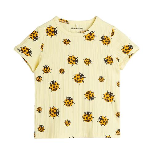 Se Mini Rodini Ladybugs Aop T-shirt Yellow 140/146 cm  Gul  140/146 cm  Unisex ved Babyshop