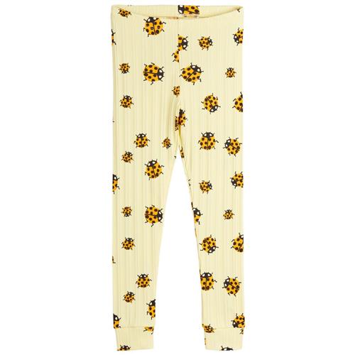 Se Mini Rodini Ladybugs Leggings Yellow 104/110 cm  Gul  104/110 cm  Unisex ved Babyshop