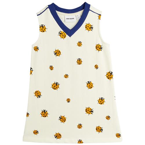 Se Mini Rodini Ladybugs Kjole Offwhite 116/122 cm  Creme  116/122 cm  kvinde ved Babyshop