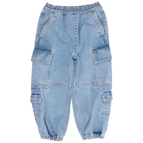 Copenhagen Colors Cargo Denim-bukser Light Blue Indigo Washed | Blå | 116 cm