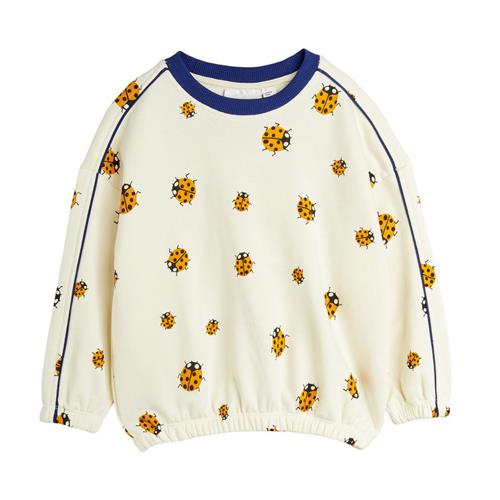 Mini Rodini Ladybugs Aop Sweatshirt Offwhite 128/134 cm  Creme  128/134 cm  Unisex