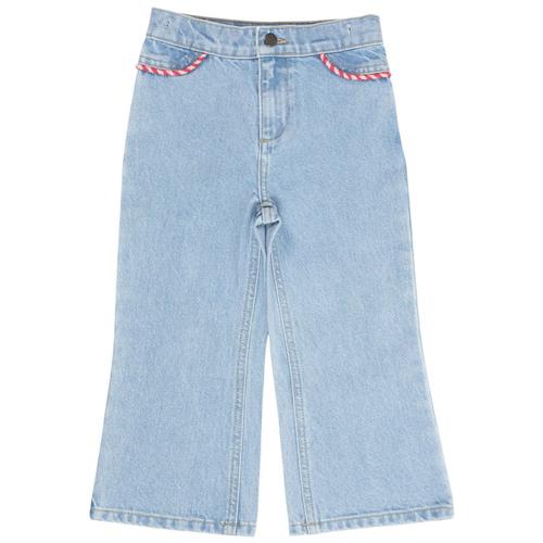 Copenhagen Colors Denimbukser Med Brede Ben Light Blue Indigo Washed 92 cm  Blå  92 cm  kvinde