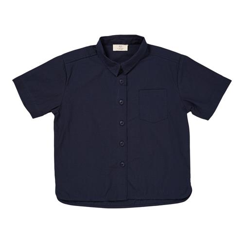 Copenhagen Colors Kortærmet Poplin-skjorte Navy 92 cm  Blå  92 cm  mand