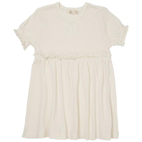 Copenhagen Colors Summer Pointelle-kjole Cream 92 cm  Beige  92 cm  kvinde