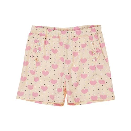 Copenhagen Colors Heart & Dots Shorts Heart Aop | Lyserød | 110 cm