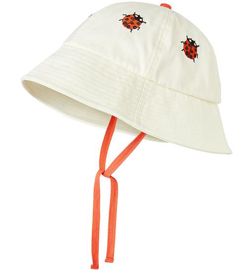 Mini Rodini Bøllehat - Ladybug - Off White