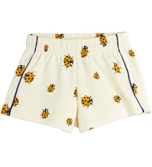 Mini Rodini Sweatshorts - Ladybugs - Off White