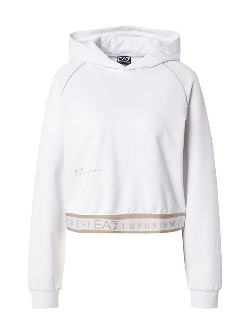 EA7 Emporio Armani Sweatshirt 'NATURAL VENTUS7'  honning / hvid