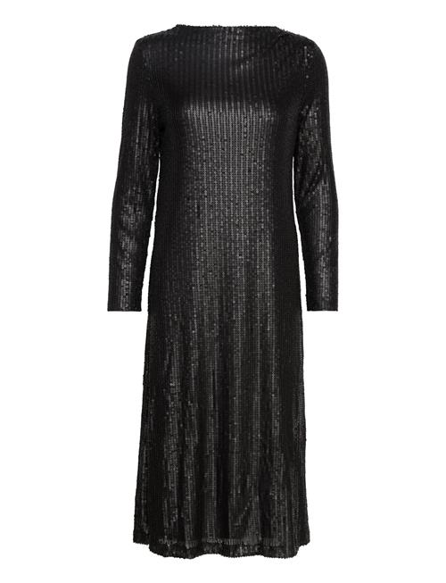 Sldalila Long Dress Ls Soaked In Luxury Black