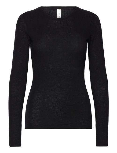 Se Top Merino Wool Rib Ls Lindex Black ved Booztlet