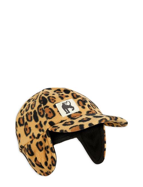 Leopard Fleece Cap Mini Rodini Brown