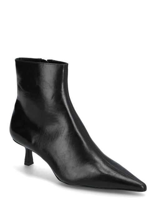 Kitten Heel Ankle Boots Mango Black