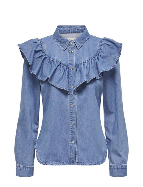 Onlindigo Ls Frill Dnm Shirt Qyt Noos ONLY Blue