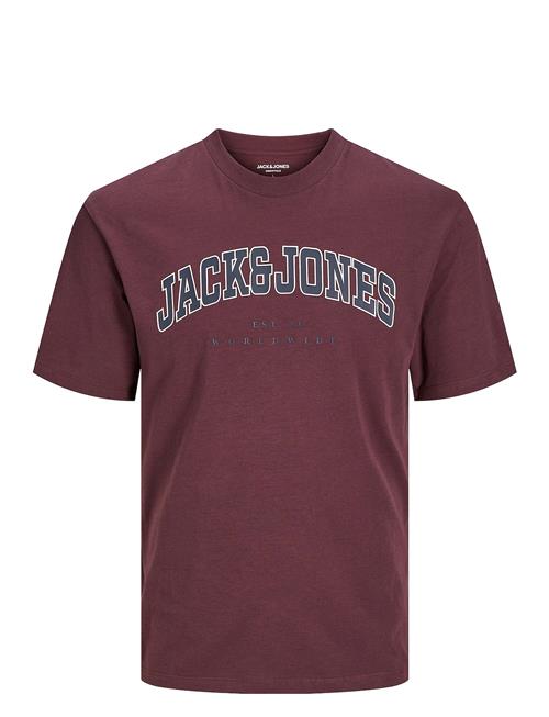 Jack & Jones Jjecaleb Varsity Tee Ss O-Neck Noos Jack & J S Burgundy